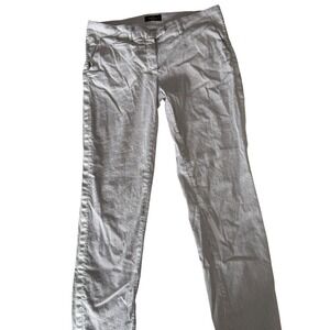 Mason's New York Slim capri Pants IT 46 Pinstripe Cotton/Linen Italian Designer